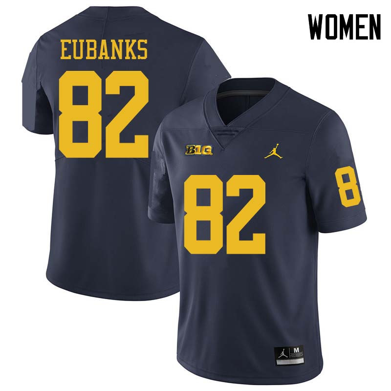 Jordan Brand Women #82 Nick Eubanks Michigan Wolverines College Football Jerseys Sale-Navy